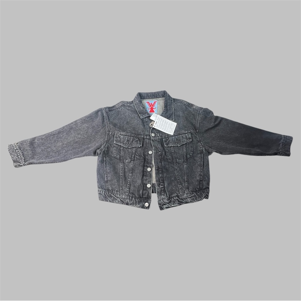 Adaptation Black Roxy Distressed Denim Jacket